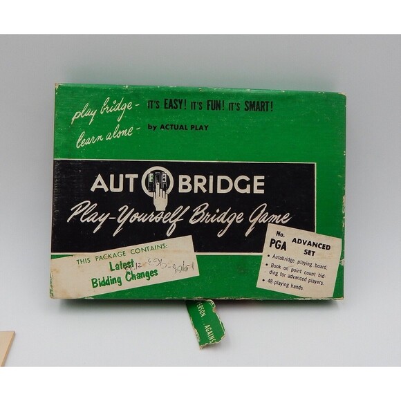 AutoBridge Play-Yourself Bridge Game PGA Advanced Set 1957 By Actual Play - Picture 2 of 10